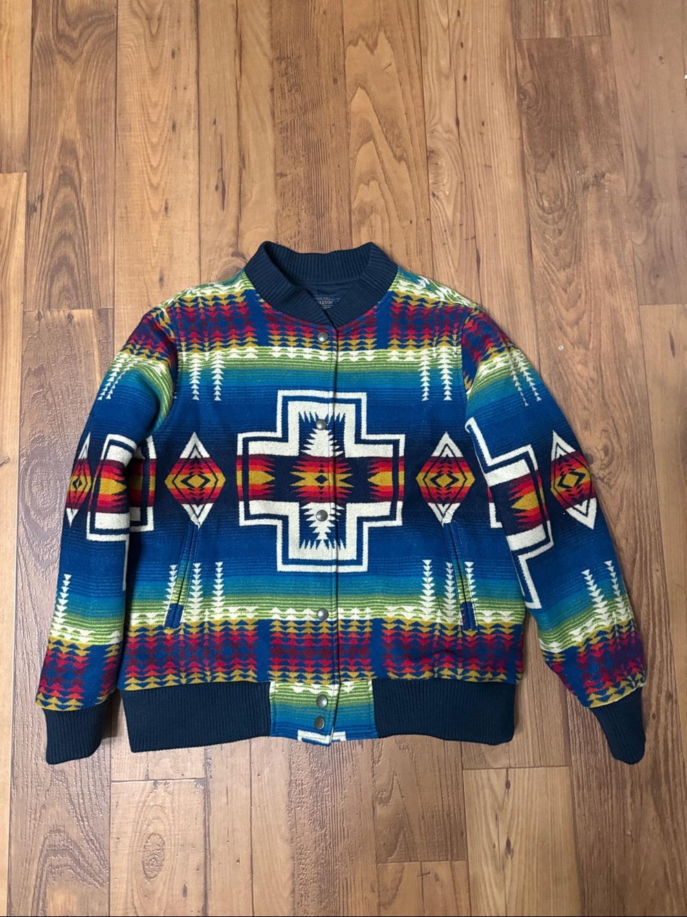 PENDLETON Limited Edition Wool bomber jacket in royal blue century harding SZ XL